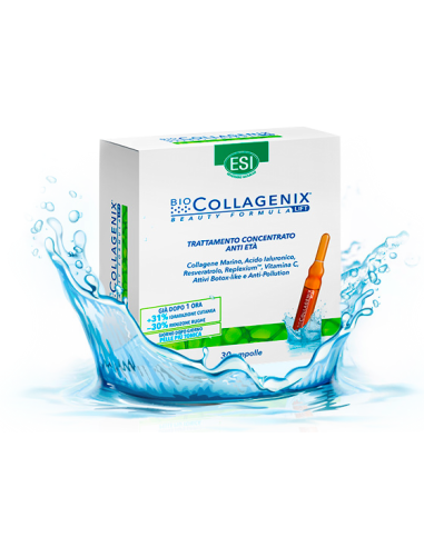 Esi Biocollagenix | Trattamento Concentrato Anti Età | a Base di Collagene per Ridurre le Rughe | 30 ampolle