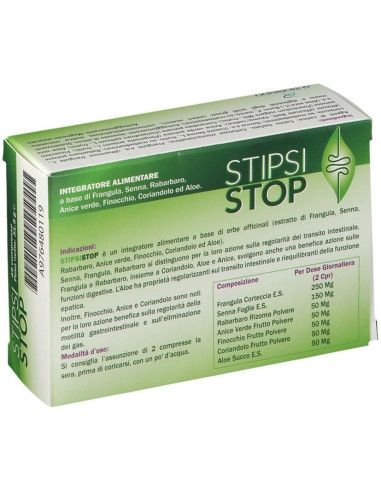 Stipsi Stop | Integratore con Erbe Officinali | per Benessere e Regolarità Intestinale | 45 compresse