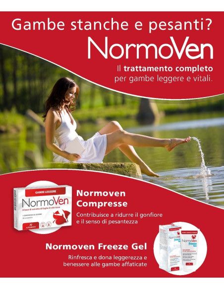 Normoven | Riduce il Gonfiore e Pesantezza | Integratore a Base di Foglie di Vite Rossa | 30 compresse