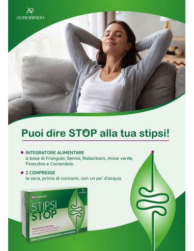 Stipsi Stop  Integratore con Erbe Officinali  per Benessere e Regolarità Intestinale  45 compresse