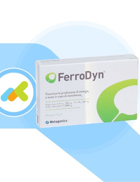 FerroDyn integratore alimentare di ferro e vitamine B 30 capsule FerroDyn integratore alimentare di ferro e vitamine B 30 capsule