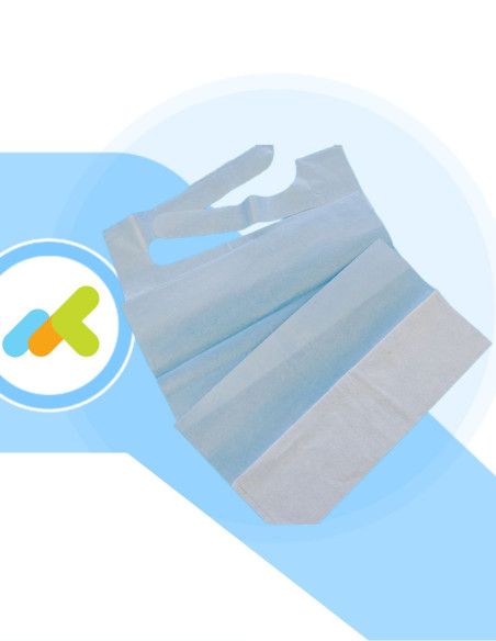 Bavaglio Monouso con Tasca  Carta Assorbente per Massima Igiene  50 pezzi Bavaglio Monouso con Tasca  Carta Assorbente per Massima Igiene  50 pezzi