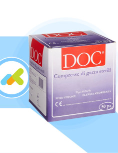 DOC Compresse di Garza Sterili | Assorbenti in Puro Cotone Idrofilo