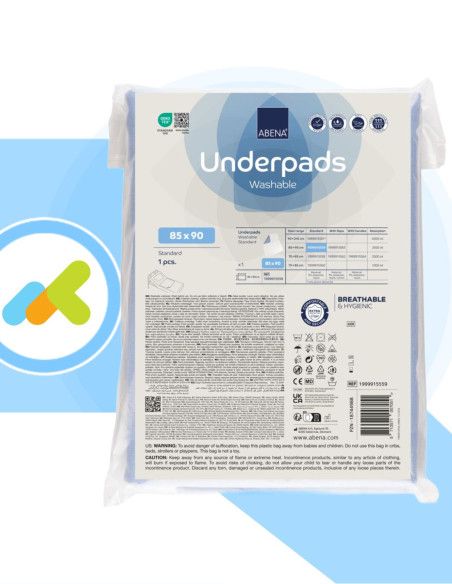 Abena Traversa Letto 85x90 | Riutilizzabile e Lavabile | Soffice e Traspirante contro l'Incontinenza Abena Traversa Letto 85x90 | Riutilizzabile e Lavabile | Soffice e Traspirante contro l'Incontinenza