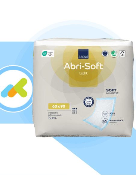 Abena Abri-Soft Light Traverse Letto 60x90  Protezione Completa  30 pezzi Abena Abri-Soft Light Traverse Letto 60x90  Protezione Completa  30 pezzi