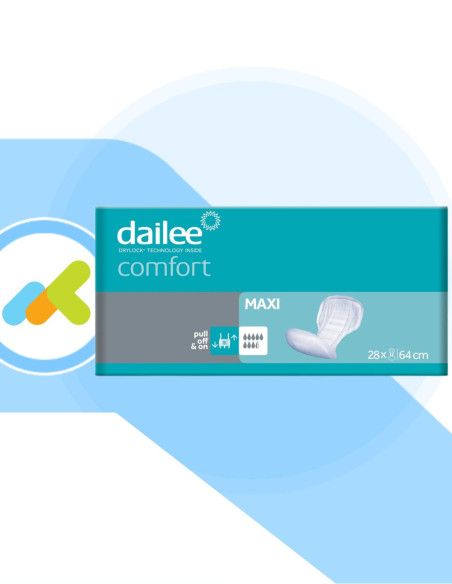 Dailee Comfort Maxi  Pannolone sagomato assorbente  8,5 Gocce  Per incontinenza Elevata  28 pezzi