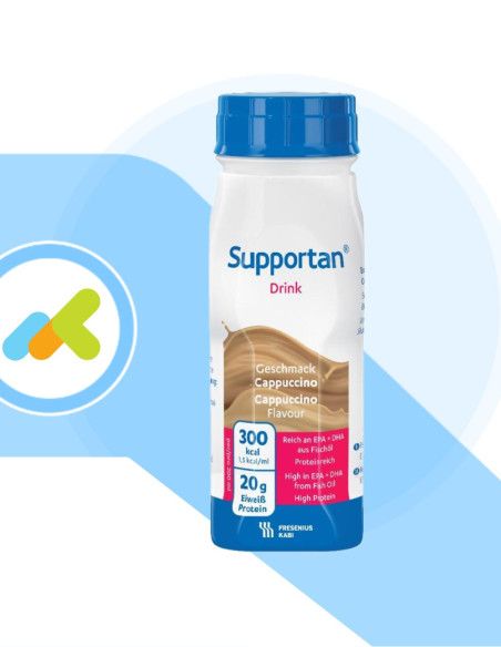 Fresubin Supportan Drink Cappuccino  Integratore Iperlipidico con Acidi Grassi  4x200ml Fresubin Supportan Drink Cappuccino  Integratore Iperlipidico con Acidi Grassi  4x200ml