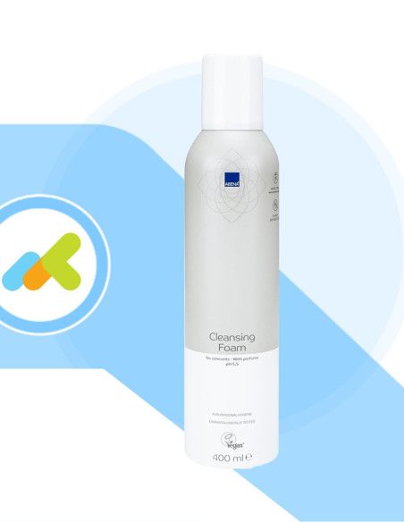 Abena Schiuma Detergente  Delicata per Pelli Sensibili  Per Igiene Quotidiana  400 ml