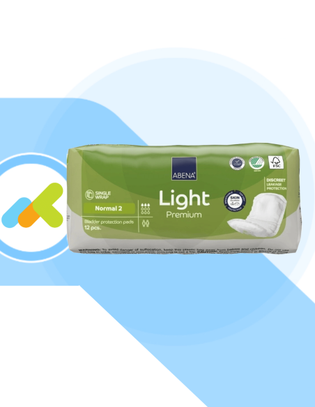 Abena Light Normal 2 | Assorbenti per Incontinenza Femminile Leggera | 12 pezzi Abena Light Normal 2 | Assorbenti per Incontinenza Femminile Leggera | 12 pezzi