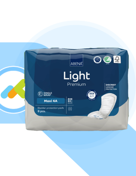 Abena Light Maxi 4A | Assorbenti Incontinenza Femminile Moderata | 8 pezzi Abena Light Maxi 4A | Assorbenti Incontinenza Femminile Moderata | 8 pezzi