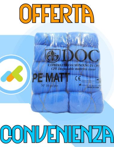 Doc Coprimaterasso Monouso In Cpe | Idrorepellente E Inodore | 10 Pezzi