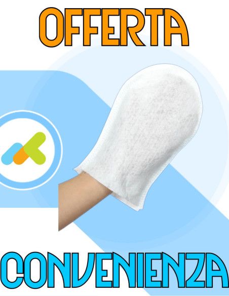 Manopola Monouso Presaponata in TNT | Sapone Neutro | 50 pezzi