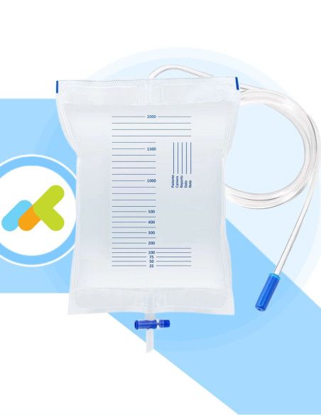 Sacca urina monouso con valvola anti reflusso 2000 ml 30pz
