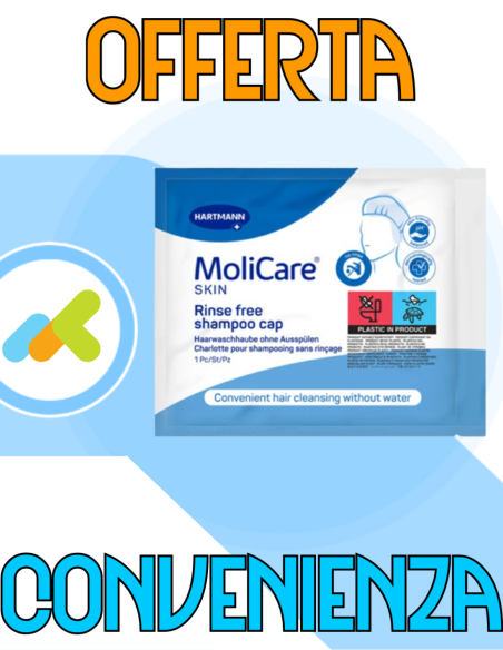 MoliCare Skin cuffia shampoo senza risciacquo | Delicata per i capelli
