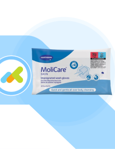 MoliCare Skin Manopole Detergenti | Nutrienti e Idratanti con Aloe Vera | 8 pezzi 2