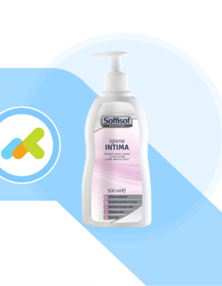 Soffisof detergente igiene intima | Per cute delicata | PH neutro | 500ml Soffisof detergente igiene intima | Per cute delicata | PH neutro | 500ml