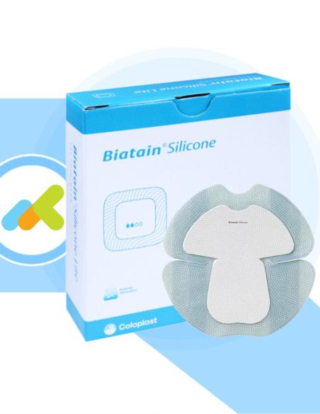 Biatain Silicone Tallone medicazione in poliuretano assorbente 5pz Biatain Silicone Tallone medicazione in poliuretano assorbente 5pz