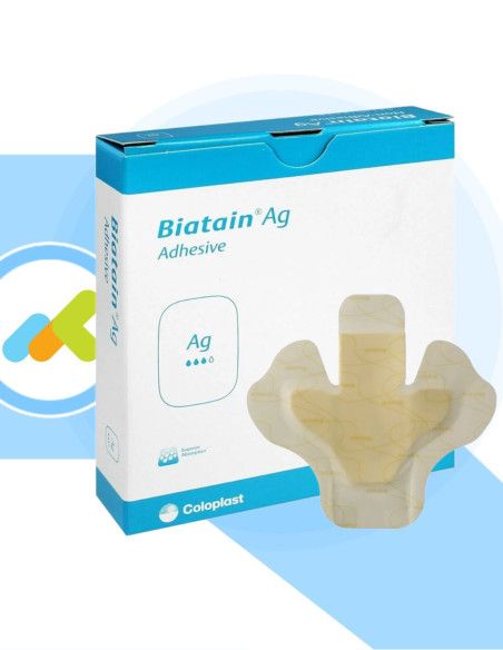 Biatain Ag Adesivo Tallone medicazione in schiuma con argento 1 pezzo