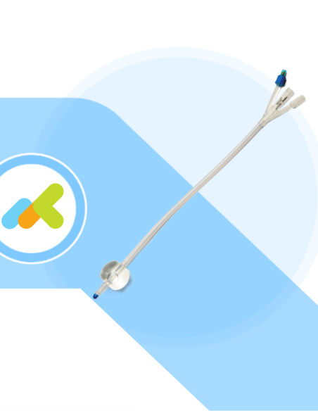 UROSID Basic Catetere Foley in Silicone | Punta Nelaton a tre vie | 10 pezzi