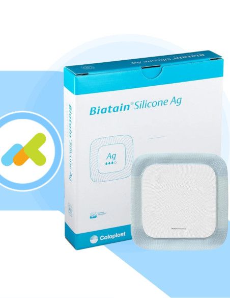 Biatain Silicone Ag 12,5x12,5 | Medicazione Adesiva in Argento