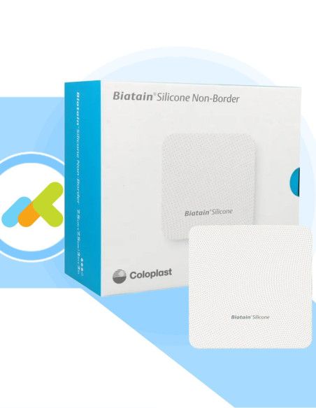 Biatain Silicone Non Border  Medicazione in Schiuma ad Alto Assorbimento  1 pezzo Biatain Silicone Non Border  Medicazione in Schiuma ad Alto Assorbimento  1 pezzo