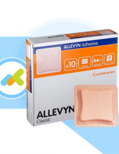 Allevyn Adhesive | Medicazione Adesiva in Schiuma di Poliuretano | per Piaghe e Ferite | 1 pezzo