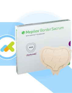 Mepilex Border Sacrum 16x20 | Medicazione in Schiuma | Prevenzione Piaghe da Decubito in Area Sacrale | 1 pezzo