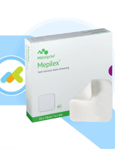 Mepilex 10x10 | Medicazione in Schiuma Assorbente | Prevenzione Piaghe e Ulcere | 5 pezzi