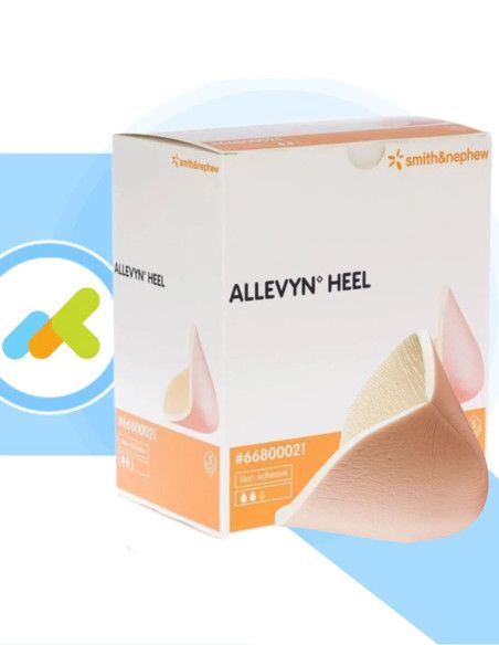 Allevyn Heel 10,5x13,5  Schiuma di Poliuretano per Piaghe da Decubito al Tallone  1 pezzo