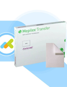 Mepilex Transfer | Medicazione in Silicone Morbido | Utile per Ferite Essudanti | 5 pezzi