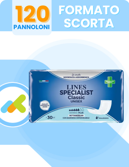 Pannolone Rettangolare con Barriera Lines