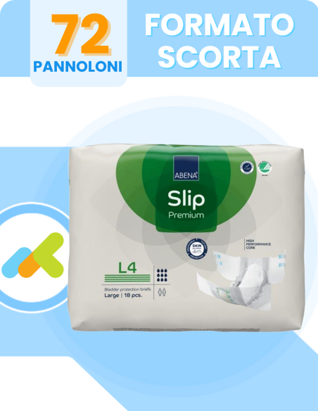 Abena Slip Premium L4 | Pannolone a Mutandina | Protezione dalle Perdite Urinarie | 18 pezzi