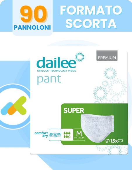 Mutandine Assorbenti Dailee Pants Super | Perdite Gravi | 15 pezzi