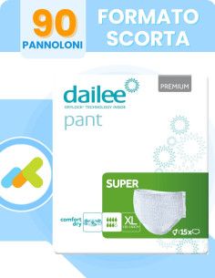 Mutandine Assorbenti Dailee Pants Super | Perdite Gravi | 15 pezzi 2