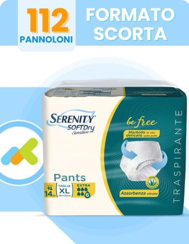 Serenity Softdry Pants Extra | Mutandine Assorbenti | Incontinenza Grave | 14 Pezzi