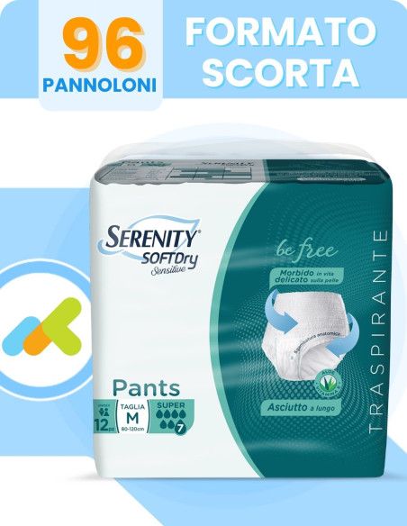 Serenity SoftDry Pants Super | Mutandine Assorbenti | Massima Assorbenza | 12 pezzi