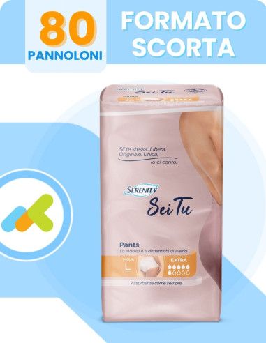 Serenity Pants Sei Tu Extra L | Mutandine Assorbenti | Incontinenza Elevata | 10 Pezzi