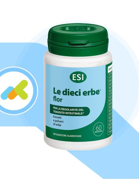Esi Le Dieci Erbe Flor | Integratore per Combattere l'Intestino Pigro | 60 naturcaps Esi Le Dieci Erbe Flor | Integratore per Combattere l'Intestino Pigro | 60 naturcaps