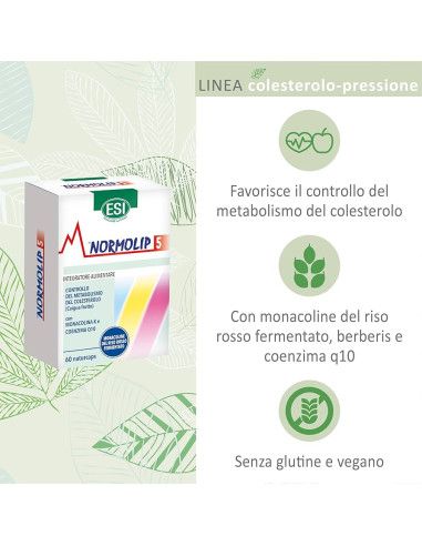 Esi Normolip 5 | Integratore per Controllo del Colesterolo | con Monacolina K | 60 naturcaps