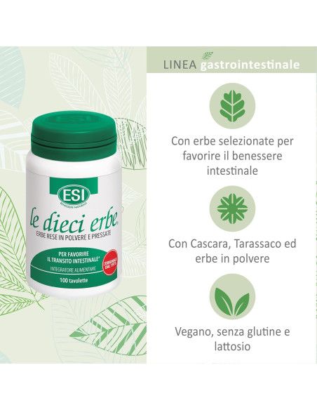 Esi Le Dieci Erbe | Integratore Naturale | Favorisce il Transito Intestinale | 150 tavolette Esi Le Dieci Erbe | Integratore Naturale | Favorisce il Transito Intestinale | 150 tavolette