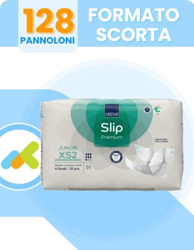 Abena Slip Premium Junior Xs2 | Pannolone A Mutandina | Protezione Per Bimbi E Ragazzi | 32 Pezzi