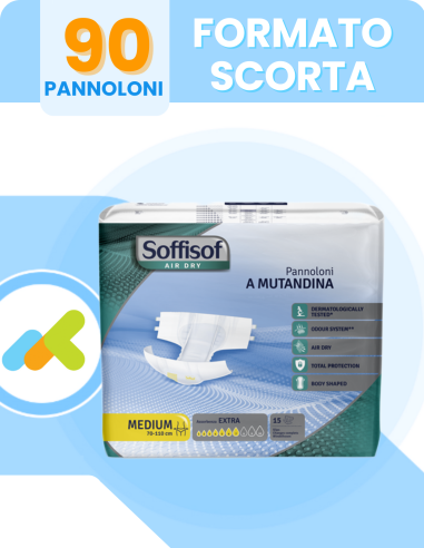 Soffisof Air Dry Extra | Pannoloni A Mutandina | Massima Sicurezza | 15 Pezzi