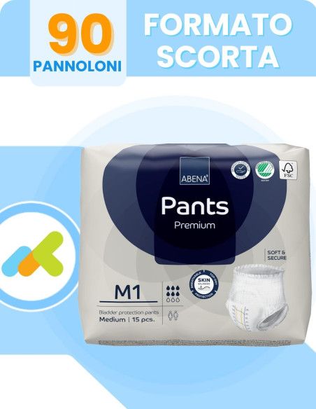Abena Pants M | Mutandine assorbenti qualità premium | Incontinenza da leggera a grave | 15 pezzi