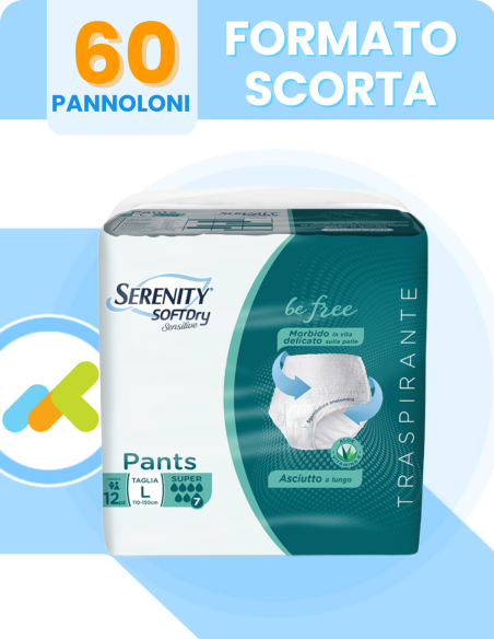 Pannolone a Mutandina | Serenity Super |  SoftDry Sensitive |15 pezzi