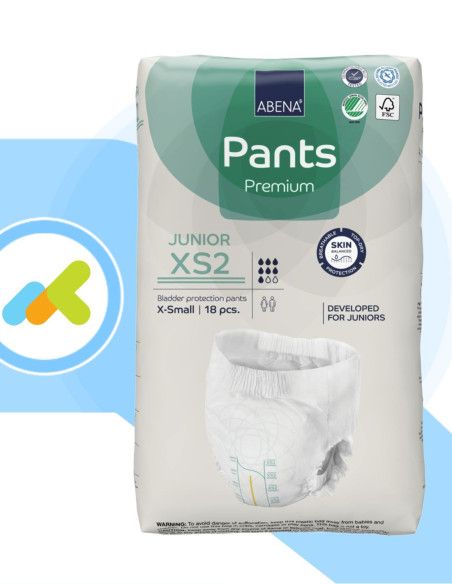 Abena Pants XS2 Junior | Mutande Assorbenti per ragazzi | Comfort e Sicurezza Ottimali | 18 pezzi Abena Pants XS2 Junior | Mutande Assorbenti per ragazzi | Comfort e Sicurezza Ottimali | 18 pezzi