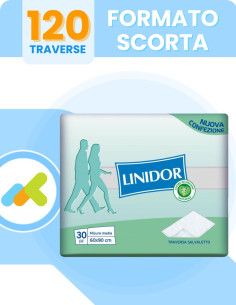 Linidor Traverse da Letto Monouso 60x90 | Assorbenza e Protezione | 30 pezzi 2