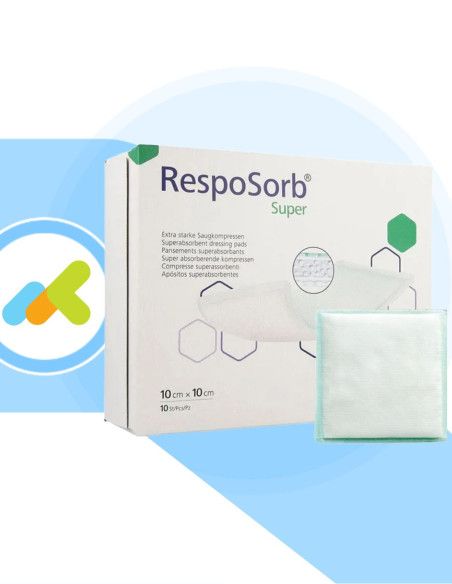 RespoSorb Super  Medicazione superassorbente con SAP 10x10 RespoSorb Super  Medicazione superassorbente con SAP 10x10
