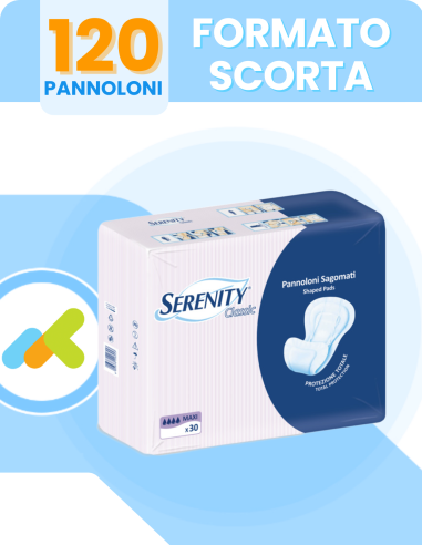 Serenity Classic Maxi| Pannolone Sagomato | 30 Pannoloni