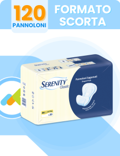 Serenity Classic pannolone sagomato assorbente 120 pezzi 2