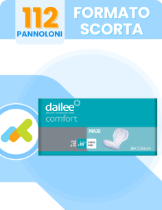 Dailee Comfort Maxi  Pannolone sagomato assorbente  8,5 Gocce  Per incontinenza Elevata  28 pezzi 2